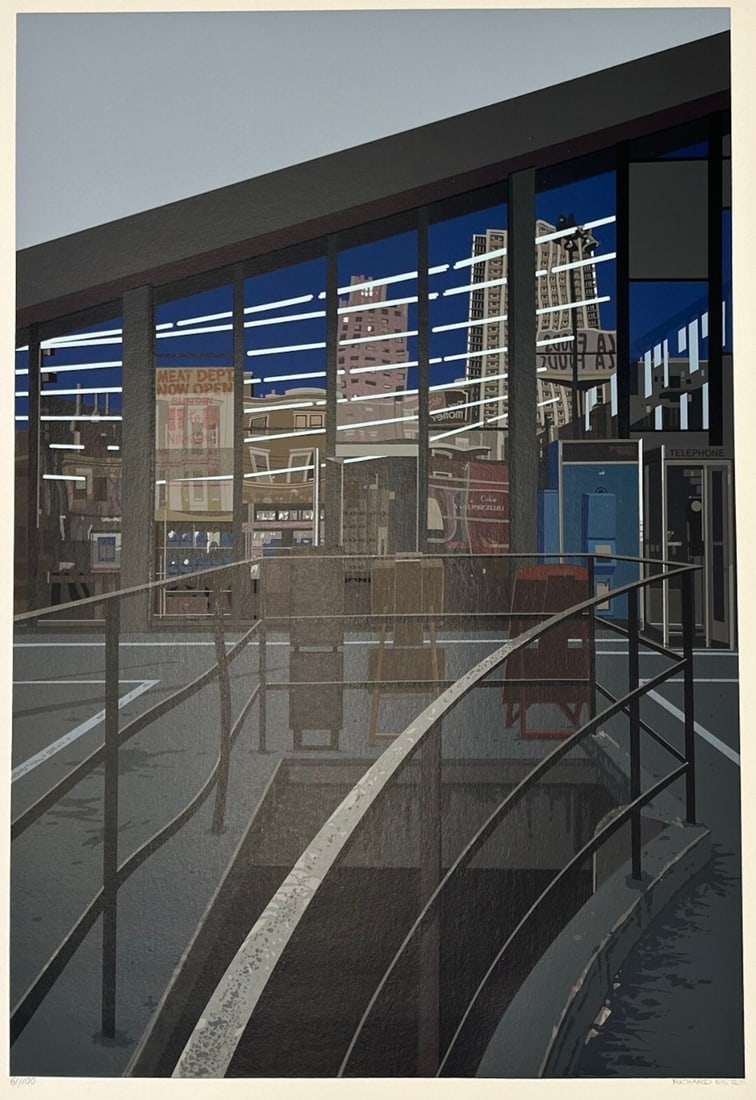 Richard Estesfrom Urban Landscapes ? Meat Deptsilkscreen Edition With Autograp: Artist: Richard Estes Type: Print Theme: Art Material: Paper Original/Licensed Reprint: Original Product Disclaimer: Please review the full description and photos. Lithographs may be plate-signed, han