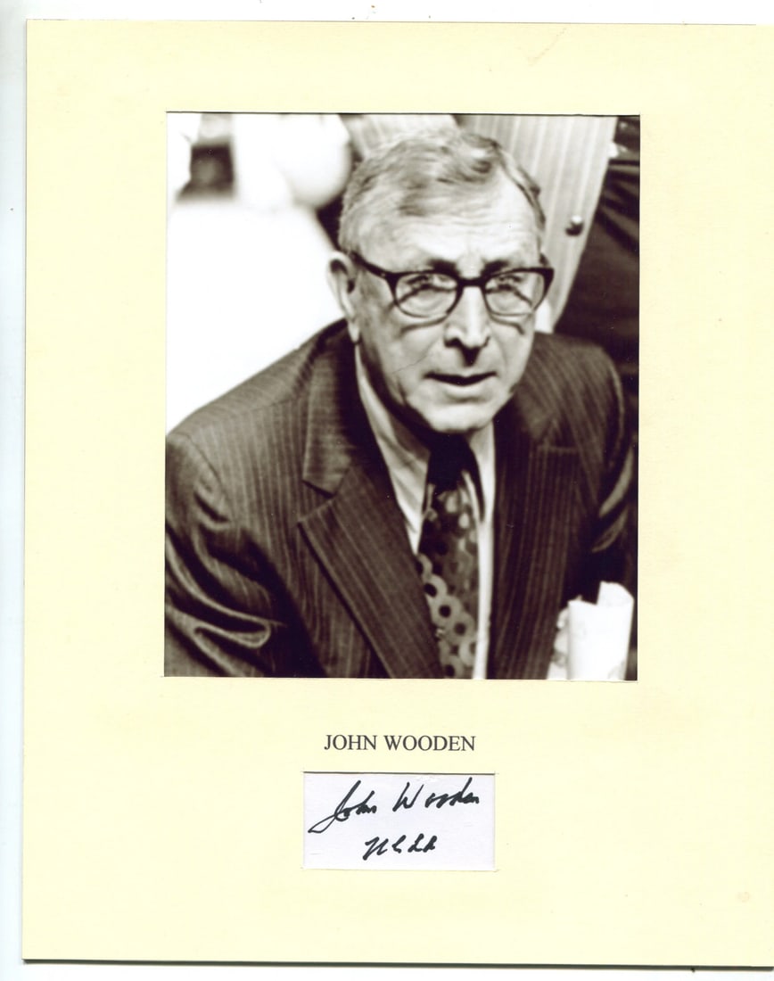 John Wooden Autographed 8X10 Photo (1 of 2)