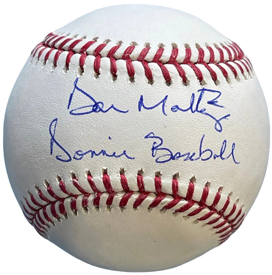 Don Mattingly Autographed Official Mlb Baseball "Donnie Baseball" Inscription: Don Mattingly Autographed Official Major League Baseball Signed in blue ink across the sweet spot on this Robert Manfred Baseball with inscription "Donnie Baseball". Product Disclaimer: Not affiliated