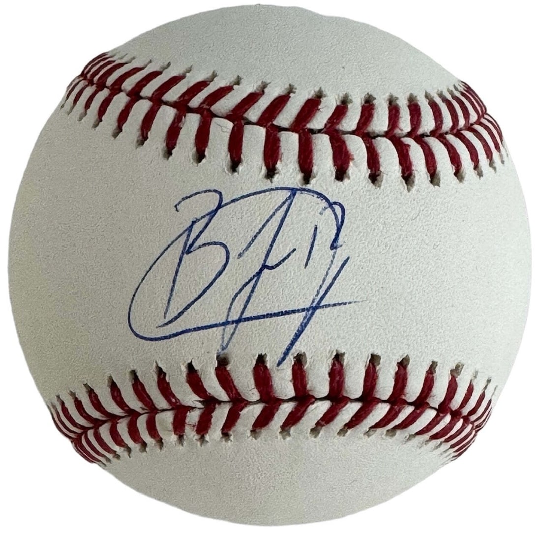 Brayan Bello Autographed Official Major League Baseball (Jsa): Brand: James Spence Authentication (JSA) Brayan Bello Autographed Official Major League Baseball Signed in Blue pen across the sweet spot of an official Robert Manfred Baseball Product Disclaimer: Not