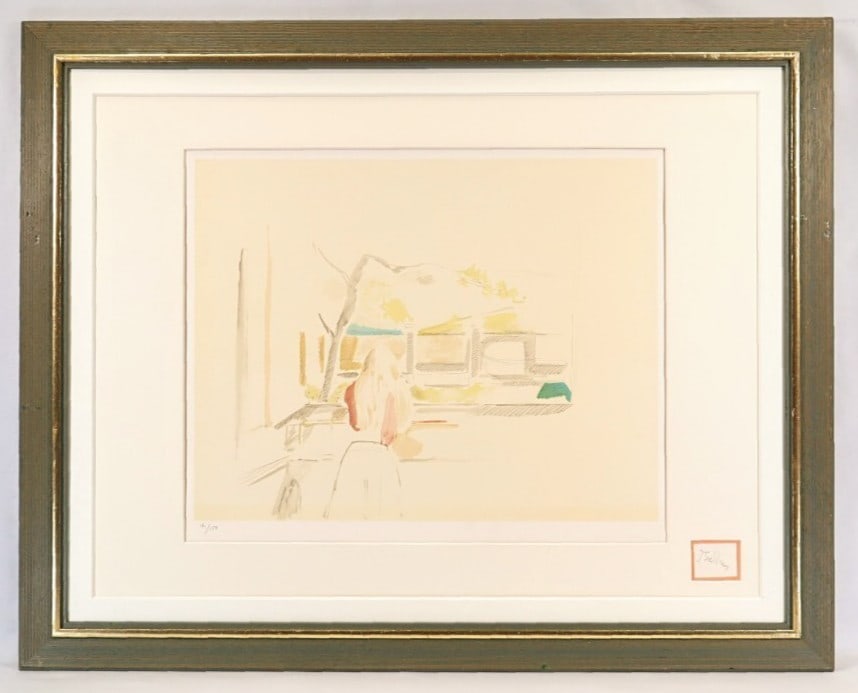 Balthus (France) Girl By The Window 1994 Lithograph Signed Atelier Desjobert: Country Of Origin: France Unit Of Sale: Single Piece Artist: Balthus Balthasar Klossowski de Rola Signed By: Balthus Image Orientation: Landscape Signed: Yes Size: Large Period: Contemporary (1970 - 2