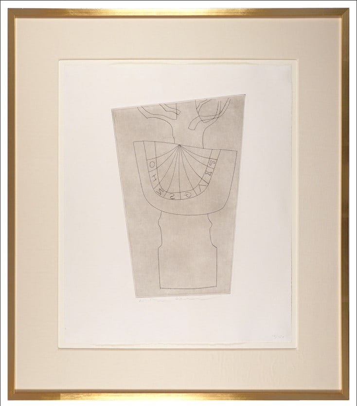 Ben Nicholson "Turkish Sundial And Tree" Copperplate Edition Autographed 1967: Artist: Ben Nicholson Type: Print Year Of Production: 1967 Theme: Art Material: Paper Original/Licensed Reprint: Original Subject: Tree Country Of Origin: United States Product Disclaimer: Please revi