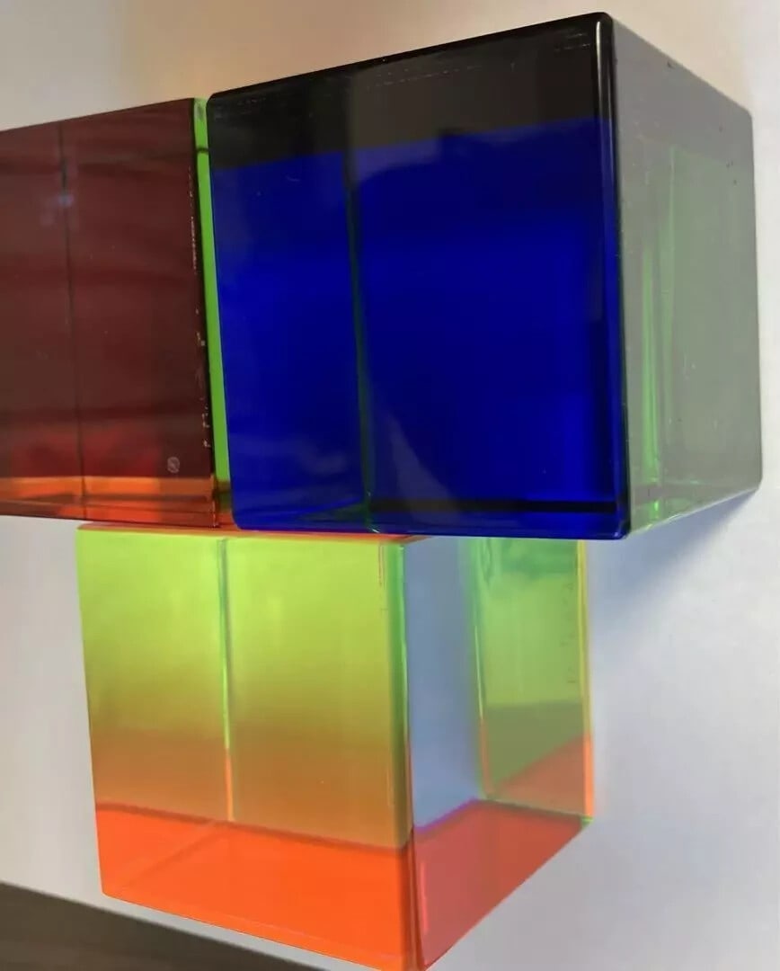 Vasa (Vasa Velizar Mihich) Cubes Set Of 3, 2020 - Laminated Cast Acrylic Used (1 of 4)