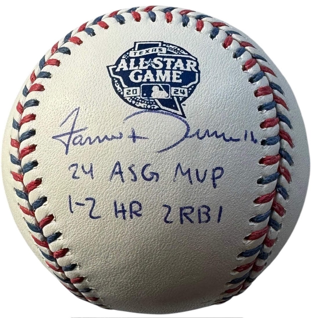 Jarren Duran Autographed Official 2024 All Star Baseball Le #13/25 (Mlb/Fanatics: Brand: James Spence Authentication (JSA) Jarren Duran Autographed Official 2024 All Star Baseball LE #13/25 Signed in blue pen across the side panel of an official Robert Manfred baseball Inscribed "2