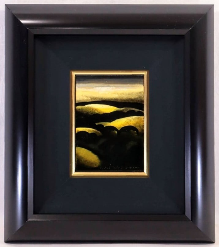Rare Eyvind Earle Original Painting Oil On Panel "Golden Meadows" Hand Signed: Country Of Origin: United States Artist: Eyvind Earle Unit Of Sale: Single Piece Signed By: Eyvind Earle Size: Medium Signed: Yes Period: Contemporary (1970 - 2020) Material: Canvas Framing: Framed Re