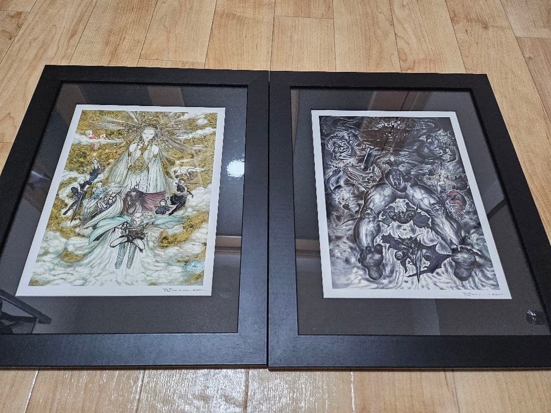 Yoshitaka Amano Godness-Light Side God-Dark Side Print Set Signed: Unit Of Sale: Set Artist: Yoshitaka Amano Signed: Yes Material: Paper Certificate Of Authenticity (Coa): Yes Original/Licensed Reprint: Original Framing: Framed Personalize: No Type: Print Theme: Art