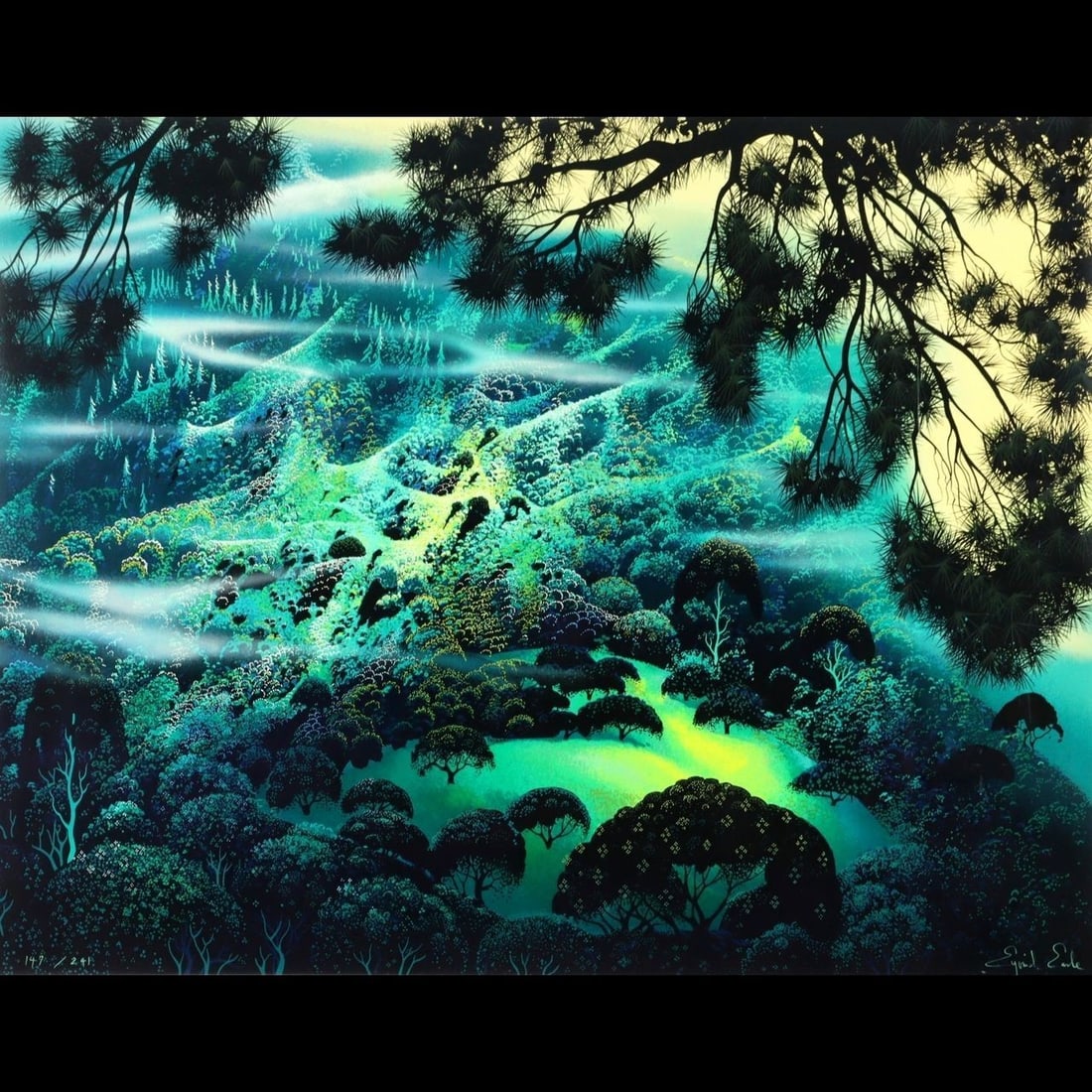 Eyvind Earle "Symphonic Fantasy" Silkscreen 147/241 Autograph: Country Of Origin: United States Artist: Eyvind Earle Unit Of Sale: Single Piece Signed: Yes Size: Medium Period: Contemporary (1970 - 2020) Material: Paper Original/Licensed Reprint: Original Type: P