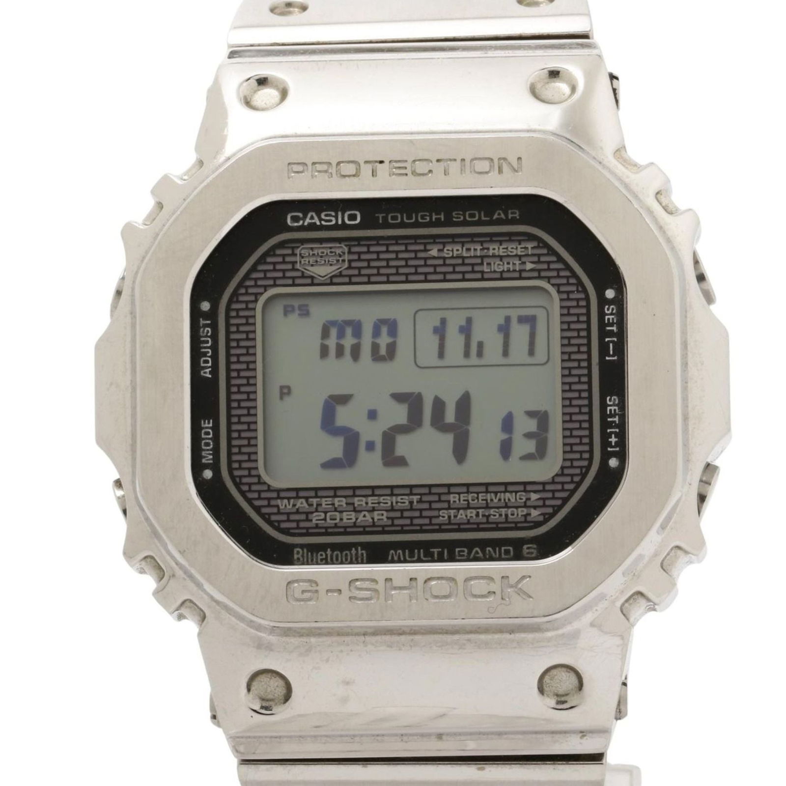 Casio Gshock Full Metal 5000 Series Gmwb5000D1Jf: Brand: Casio Type: Wristwatch Gender: Men Material (Case): Stainless Steel Material (Band): Stainless Steel Case Diameter: 43.2mm / 1.7'' Wrist Size: 17.5cm / 6.88'' Condition: Used (good), Traces of