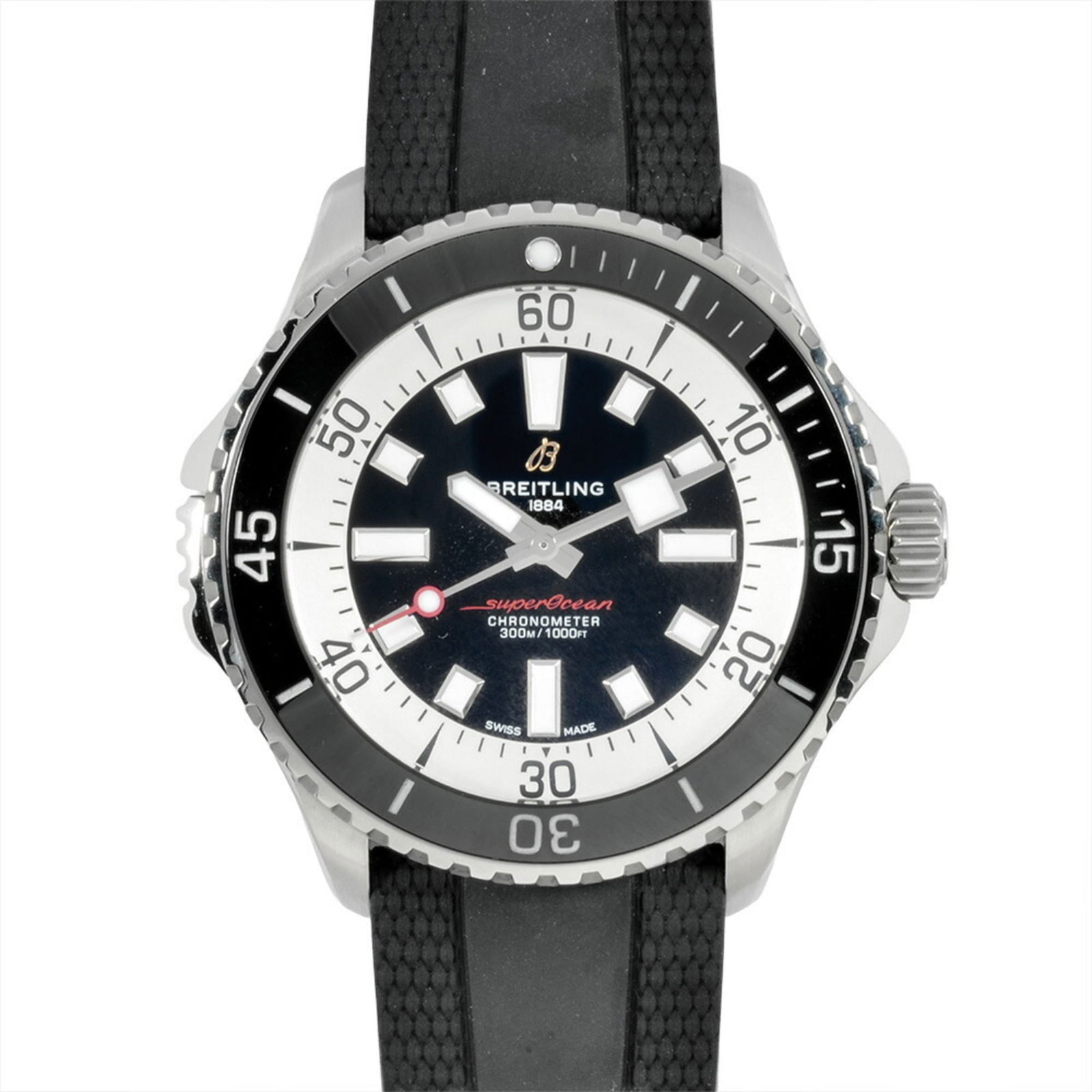 Breitling Superocean Automatic 46 Men'S Watch: Brand: Breitling Type: Wristwatch Gender: Men Display: Analog Material (Case): Stainless Steel Color (Dial): Black Wrist Size: 18cm / 7.08'' Condition: Used (like new), Hardly any traces of usage nice