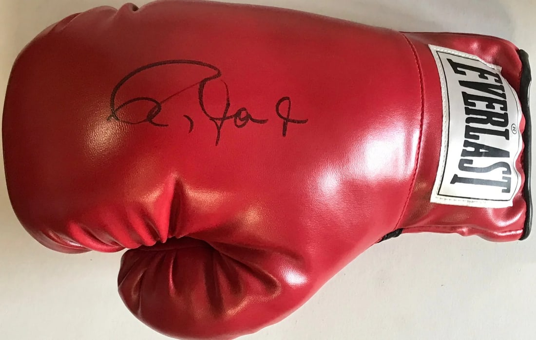 Roy Jones Jr. Autographed Red Everlast Right Boxing Glove (Jsa): Brand: James Spence Authentication (JSA) Roy Jones Jr Autographed Red Everlast Right Boxing Glove Signed in black sharpie across the front of the boxing glove Product Disclaimer: Not affiliated with a