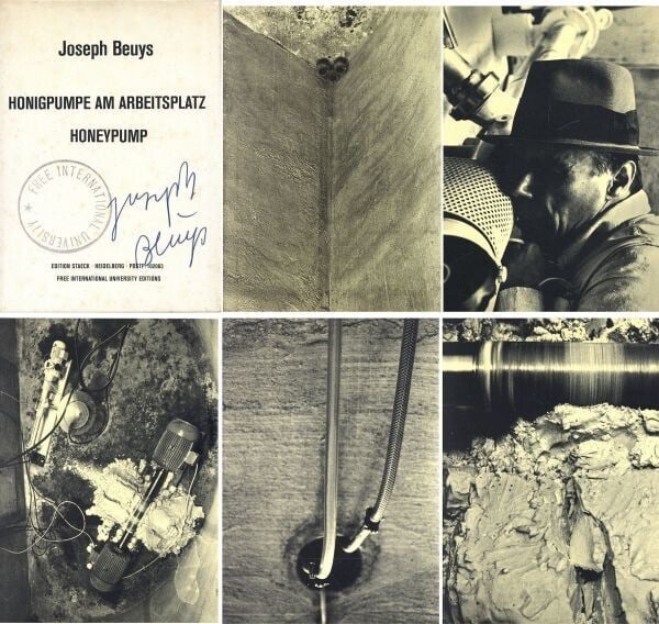 Joseph Beuys Signed Postcard Set Honigpumpe Am Arbeitsplatz 1977 Edition Staeck: Unit Of Sale: Set Artist: Joseph Beuys Signed By: Joseph Beuys Size: Medium Signed: Yes Material: Paper Original/Licensed Reprint: Original Subject: Social Sculpture Type: Print Year Of Production: 19