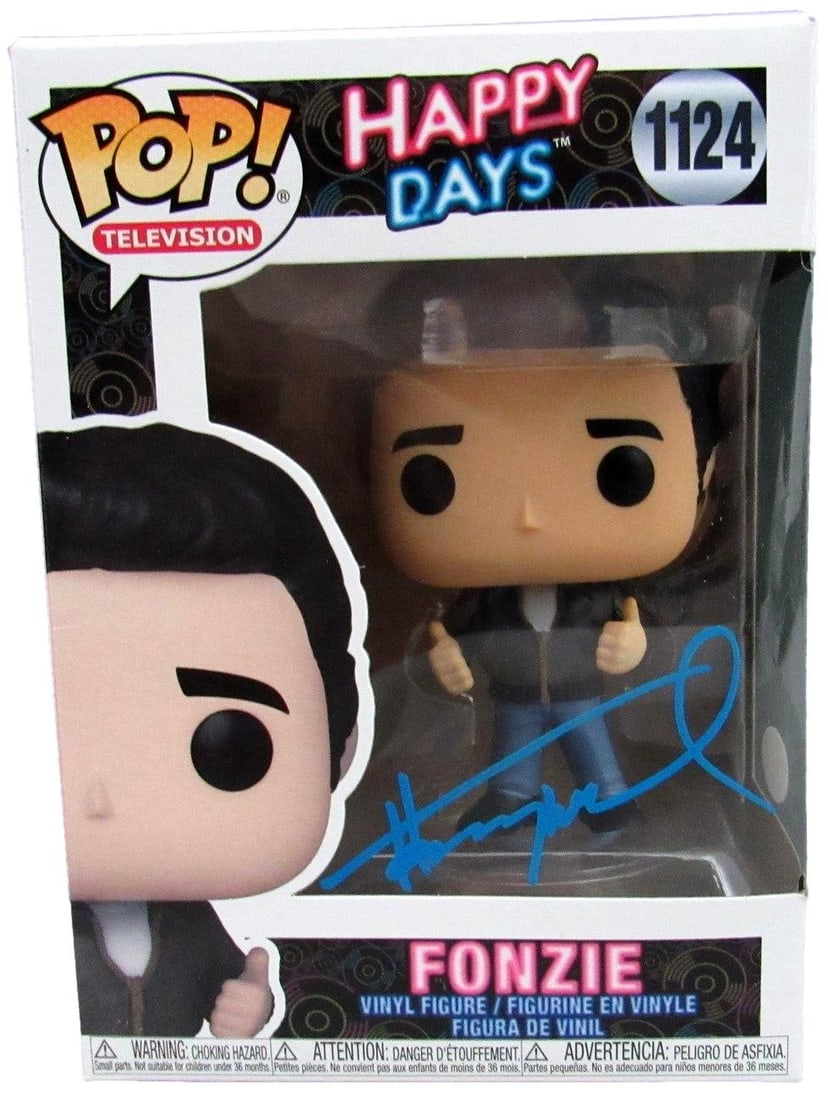 Henry Winkler "Fonzie - Happy Days" Signed Funko Pop! #1124 Figurine Jsa 165408 (1 of 6)
