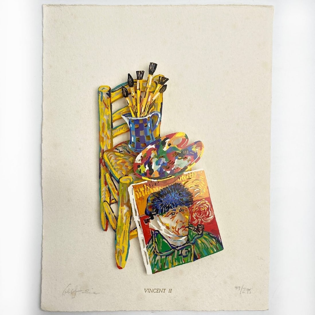 David Gerstein "Vincent Van Gogh (Ii)" 45/295 Papercut 3D Papercut Print: Artist: Vincent van Gogh Type: Print Style: 3D Material: Paper Country Of Origin: United States Product Disclaimer: Please review the full description and photos. Lithographs may be plate-signed, hand