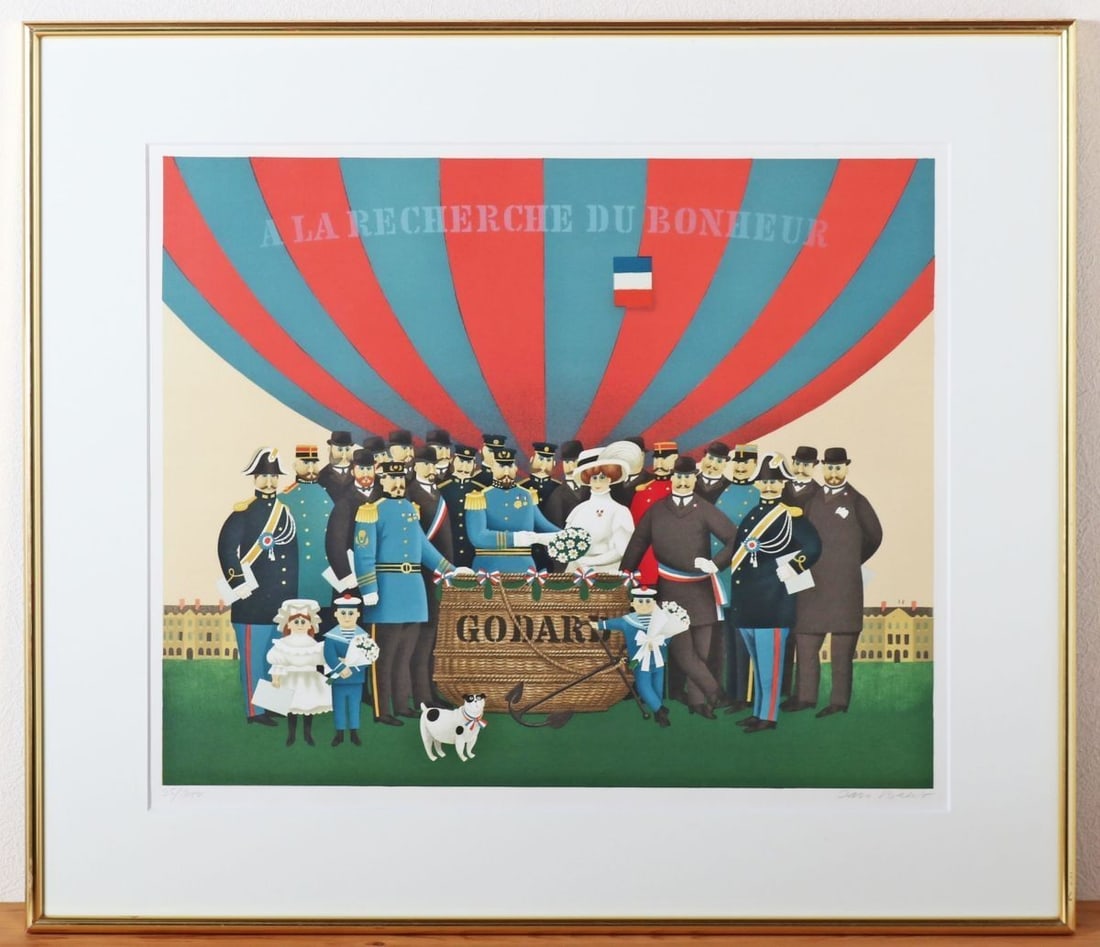 Jan Balet La Recherche Du Bonheur Lithograph Signed Numbered 25/300 Framed: Artist: Jan Balet Unit Of Sale: Single Piece Signed By: Jan Balet Image Orientation: Landscape Size: Medium Signed: Yes Material: Paper Original/Licensed Reprint: Original Framing: Framed Region Of Or
