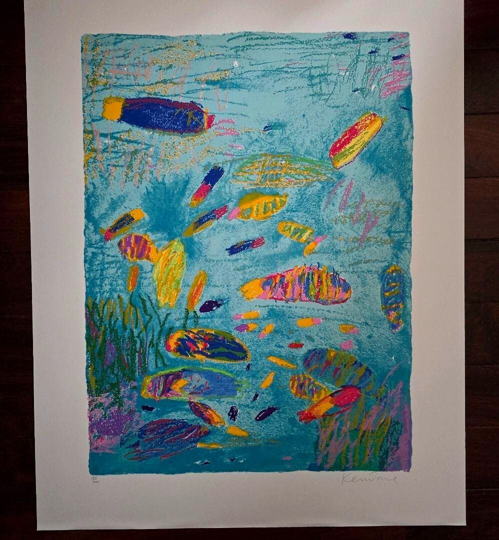 Ken Done "Underwater Landscape" Silkscreen Edition Autographed 195/200: Artist: Ken Done Type: Print Size: Medium Theme: Art Material: Paper Production Technique: Screen Printing Original/Licensed Reprint: Original Product Disclaimer: Please review the full description an
