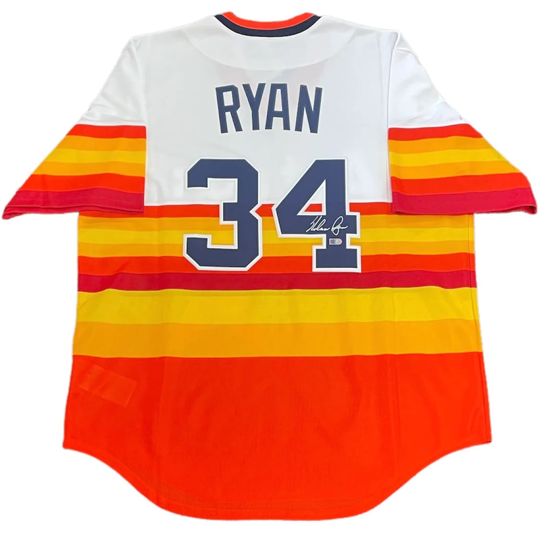Nolan Ryan Autographed Houston Astros Authentic Jersey (Aiv) (1 of 5)