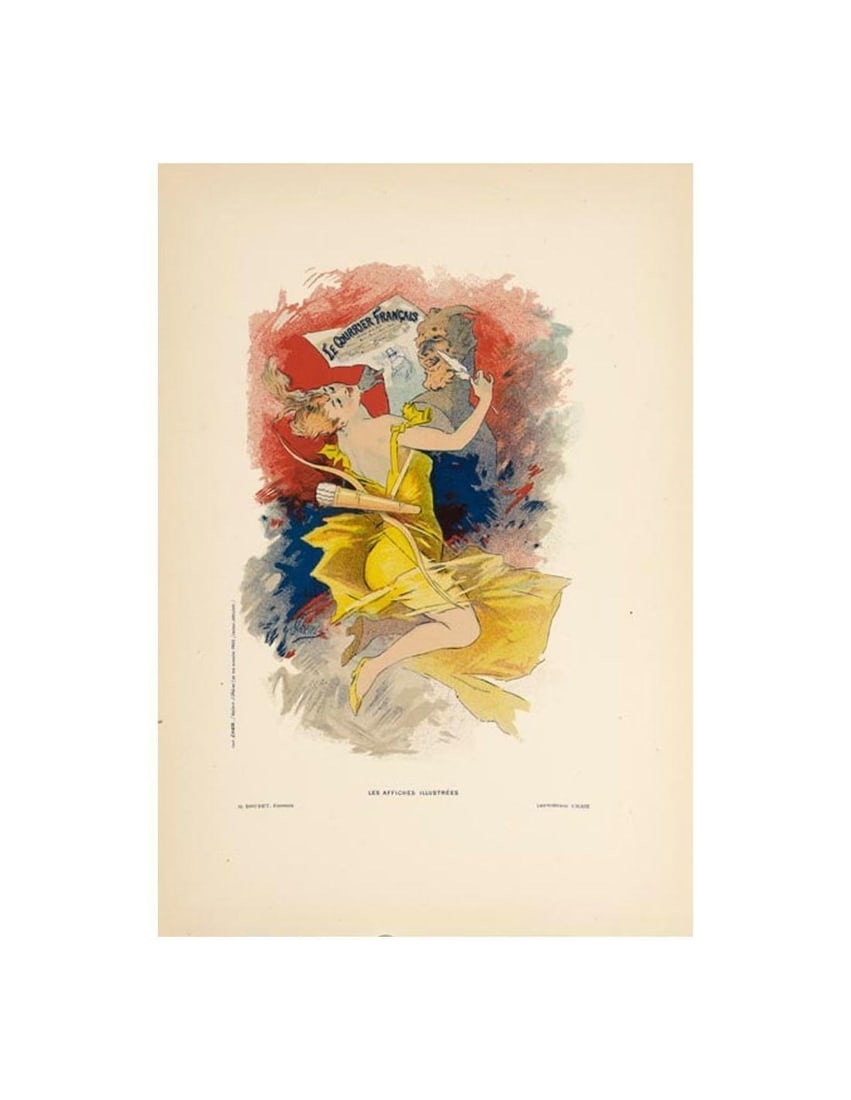 Original Vintage Poster Courrier Francais By Cheret For Affiches Illustrees 1896 (1 of 1)