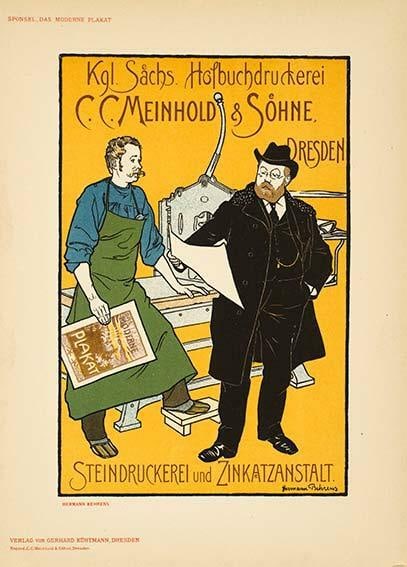 Meinhold By Behrens Das Moderne Plakat 1897 Original Stone Lithograph (1 of 1)