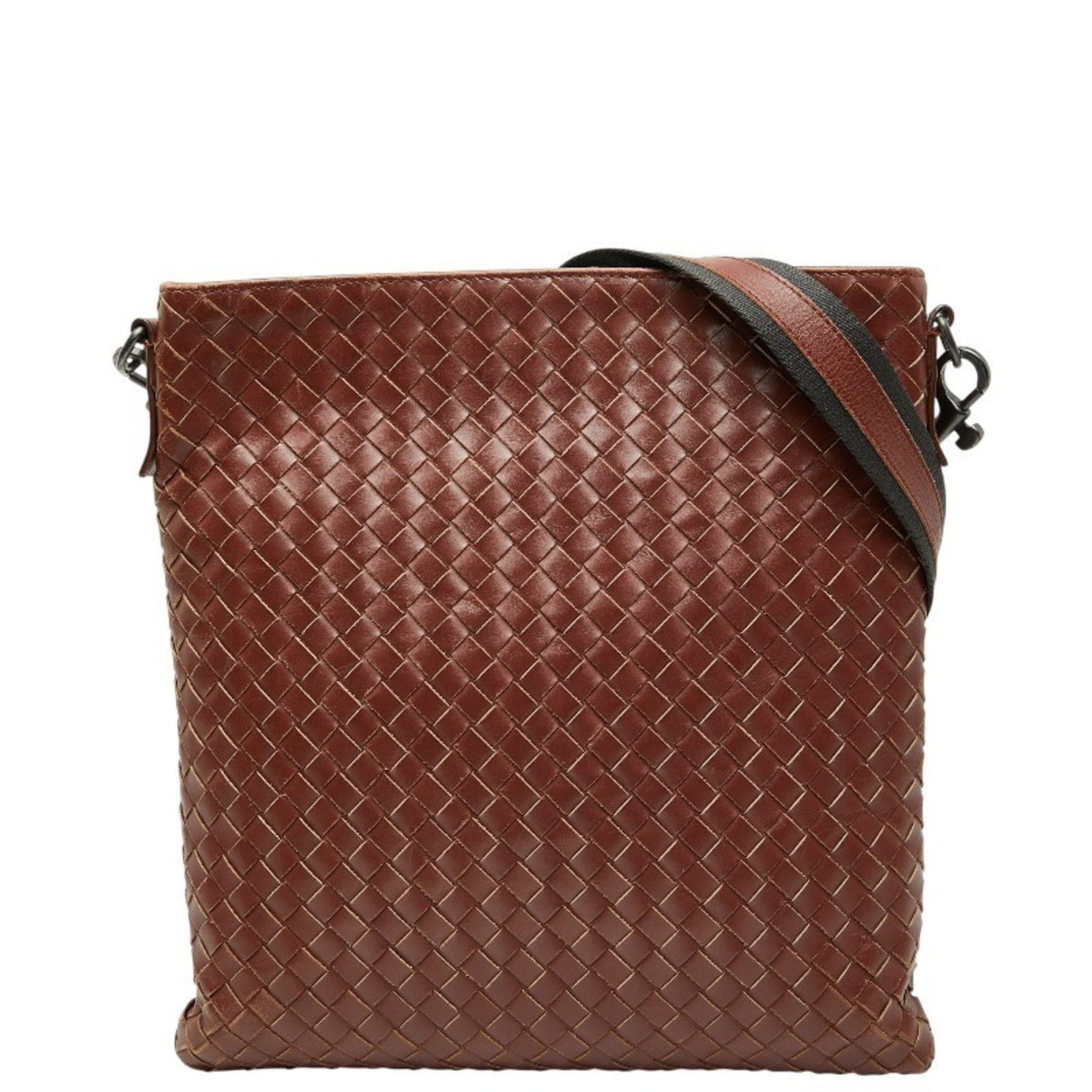 Bottega Veneta Intrecciato Crossbody Shoulder Bag In Brown Leather (1 of 13)