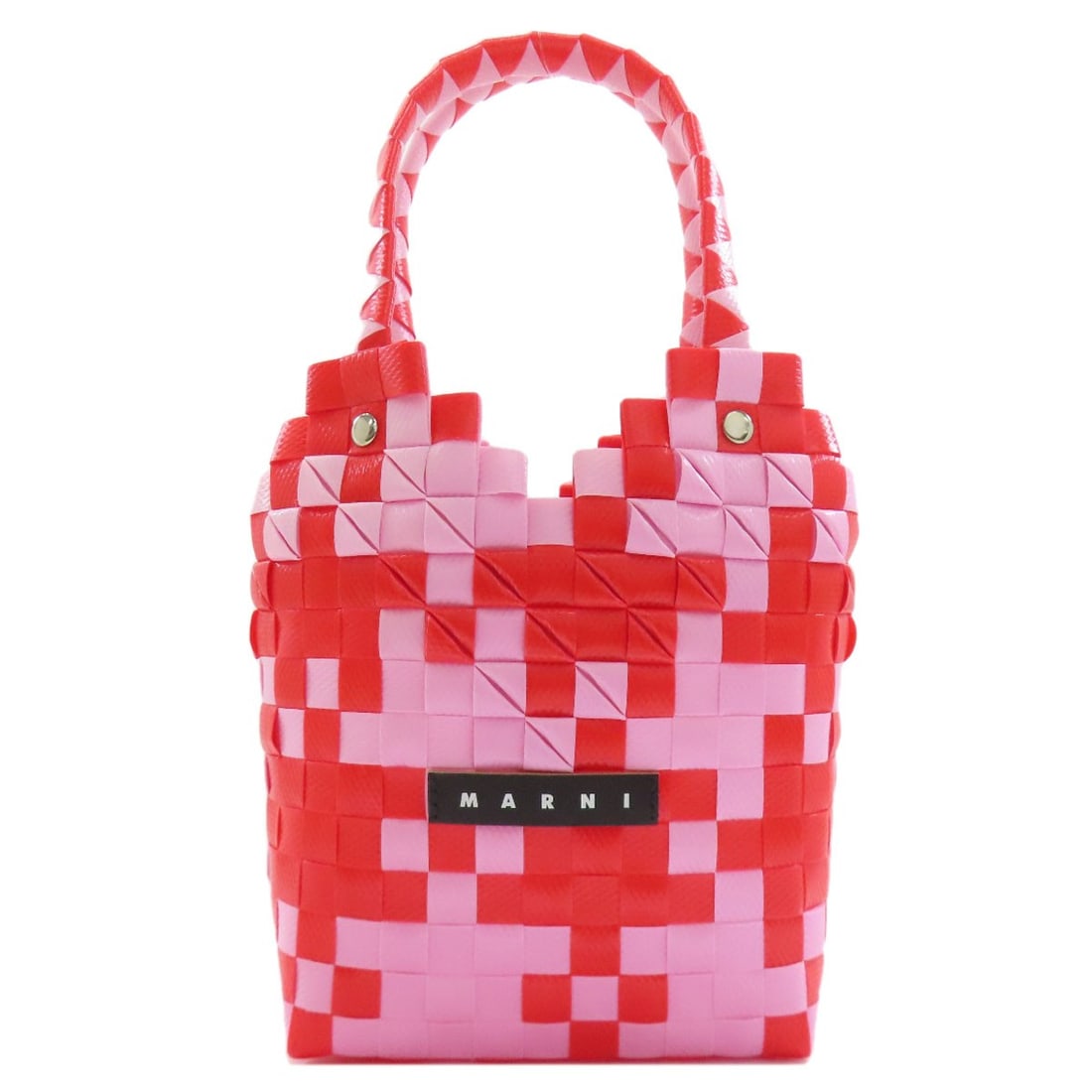 Marni Kids' Diamond Basket Bag Handbag Polypropylene: Brand: MARNI Style: Handbag Exterior Material: polypropylene Exterior Color: Pink x red Type: Handbag Country Of Origin: Italy Product Disclaimer: Pre-owned unless stated. Expect minor wear consistent
