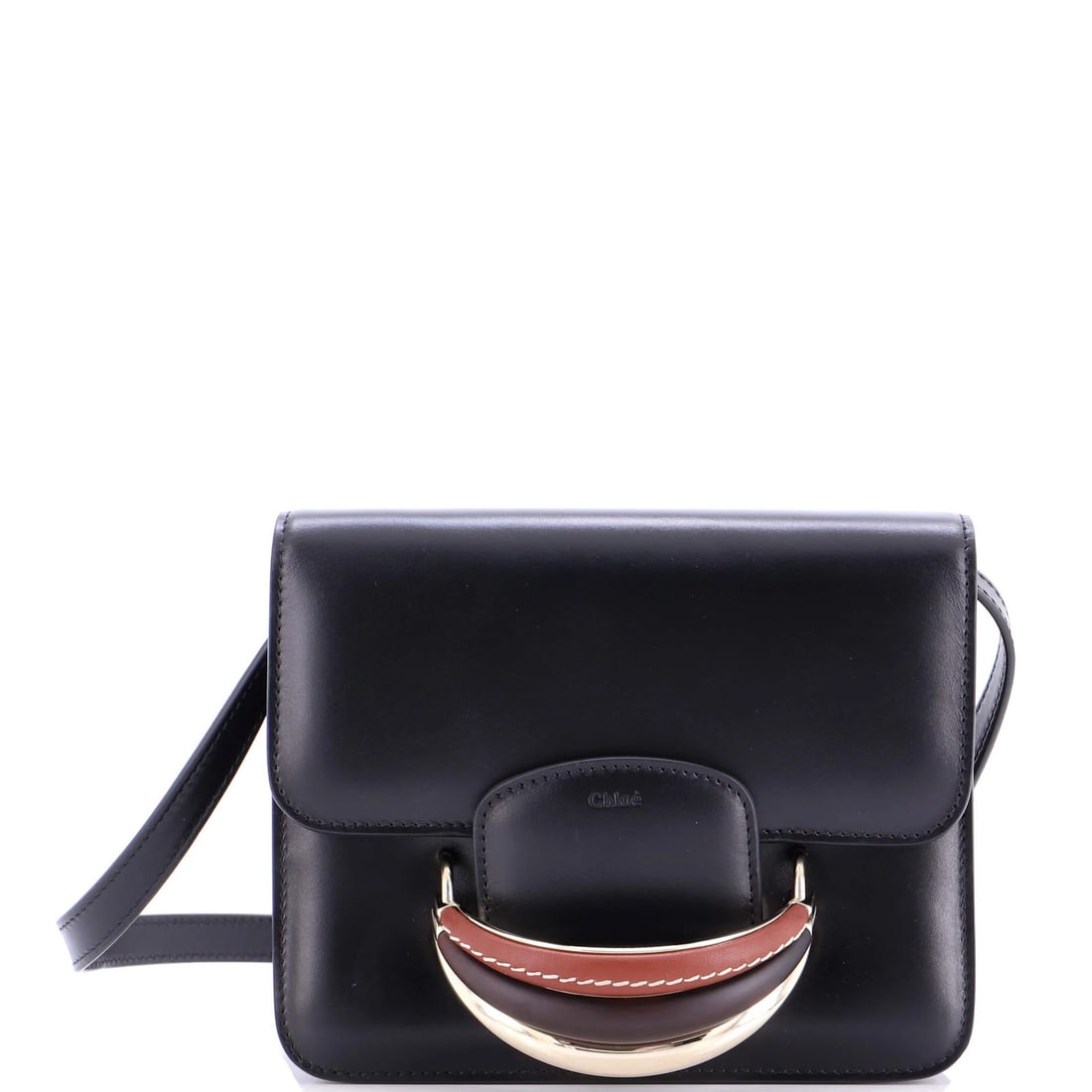 Chloe Kattie Crossbody Bag Leather: Brand: Chloe Exterior Material: Leather Style: Cross Body Bags Exterior Color: Black Size: Unknown Accessories: With Strap Measurements: Height 5.5", Width 8", Depth 3", Strap Drop 19-21" Model: Katti
