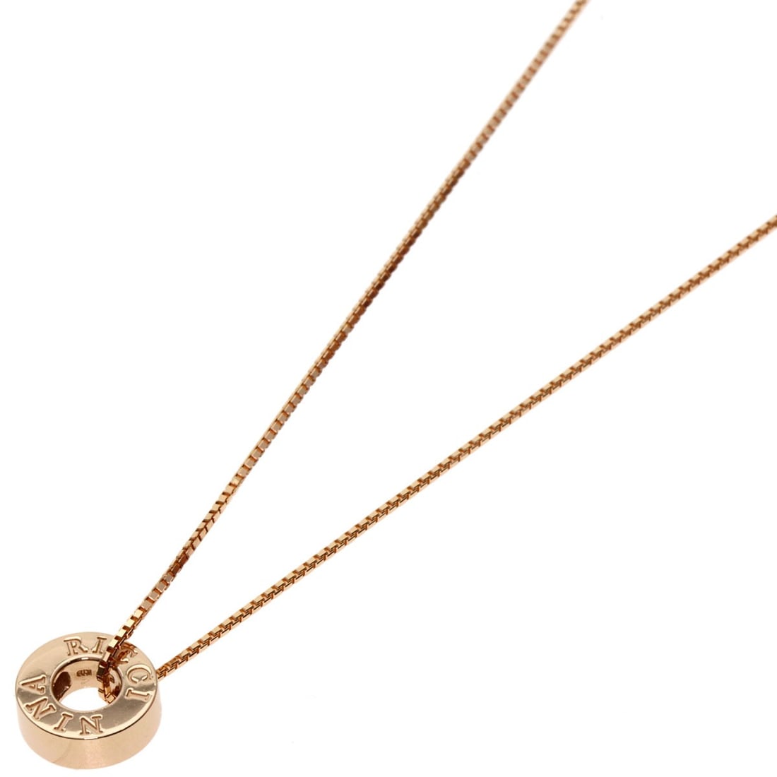 Nina Ricci Circle Motif Necklace K18 Pink Gold: Brand: NINA RICCI Style: Necklace Material: K18 Pink Gold Color: - Metal: Gold Main Stone: No stone Type: Necklace Exterior Color: Gold Metal Purity: K18 Necklace Length: 17.7inch Country Of Origin: I