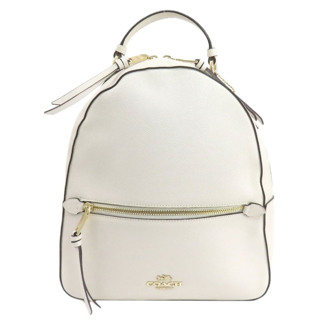 Coach 76624 Logo Backpack ? Daypack Leather: Brand: COACH Style: Backpack A* Daypack Exterior Material: Leather Color: white Type: Backpack A* Daypack Exterior Color: white Country Of Origin: Vietnam Product Disclaimer: Pre-owned unless stated.