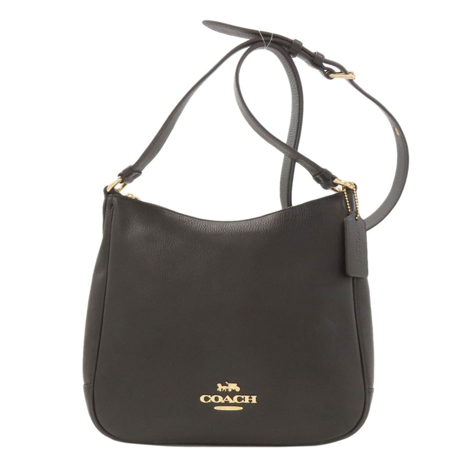 Coach C1648 Ellie File Leather Shoulder Bag: Brand: Coach Type: Shoulder Bag Material: Leather Color: Black Gender: Women Size (Hxwxd): 22cm x 25cm x 6cm / 8.66'' x 9.84'' x 2.36'' Condition: Used (very good), A few traces of usage, some scratch