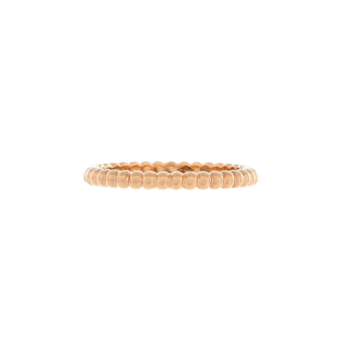 Van Cleef & Arpels Perlee Ring 18K Rose Gold Small: Brand: Van Cleef & Arpels Main Stone: Unknown Metal: 18K Rose Gold Metal Purity: 18K Ring Size: 6 - 52 Type: Ring Color: Rose Gold Style: 18K Rose Gold Material: 18K Rose Gold Measurements: Size: 6 -