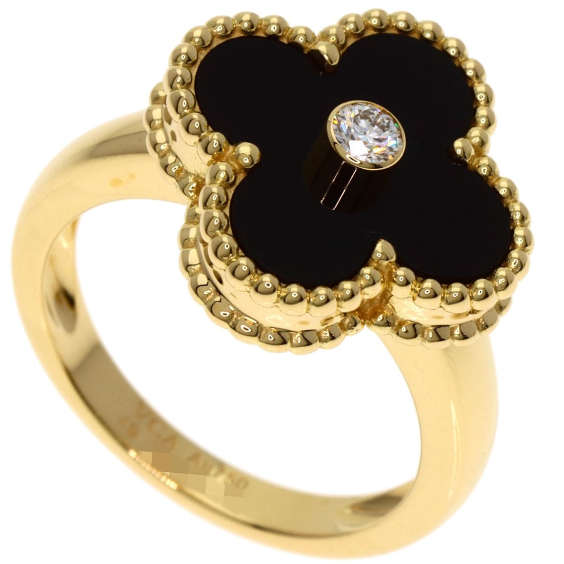 Van Cleef & Arpels Vintage Alhambra Diamond #49 Ring K18 Yellow Gold: Brand: Van Cleef & Arpels Style: Ring Material: K18 Yellow Gold Metal: Gold Ring Size: 5(US) Main Stone: Diamond Type: Ring Exterior Color: Gold Metal Purity: K18 Product Disclaimer: Items may exhibit