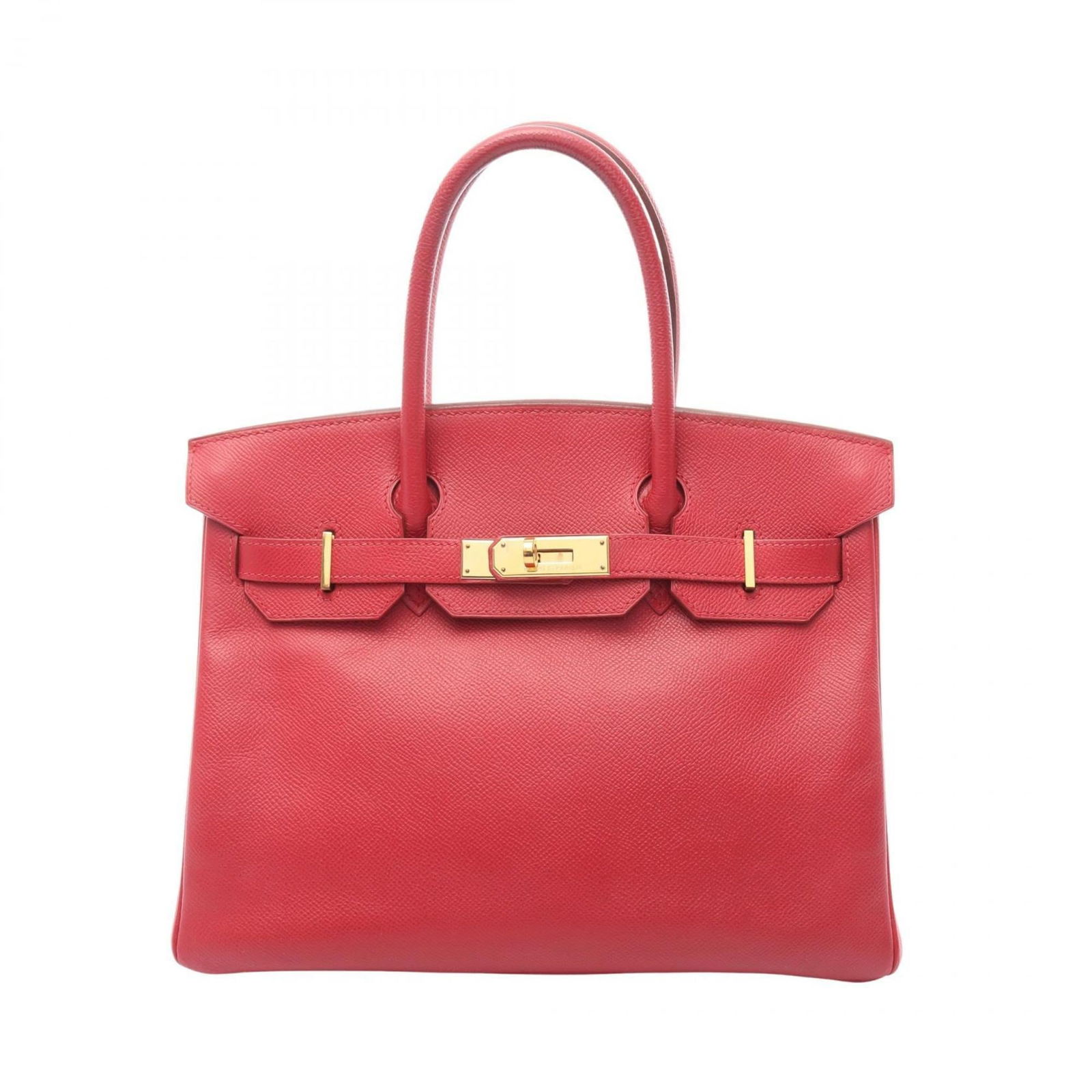 Hermes Herms Birkin 30 Rouge Vif Handbag In Leather And Epsom Leather (1 of 14)