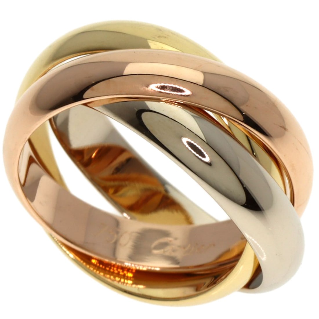 Cartier Trinity Mm #47 Ring K18 Yellow Gold K18 White Gold (1 of 6)