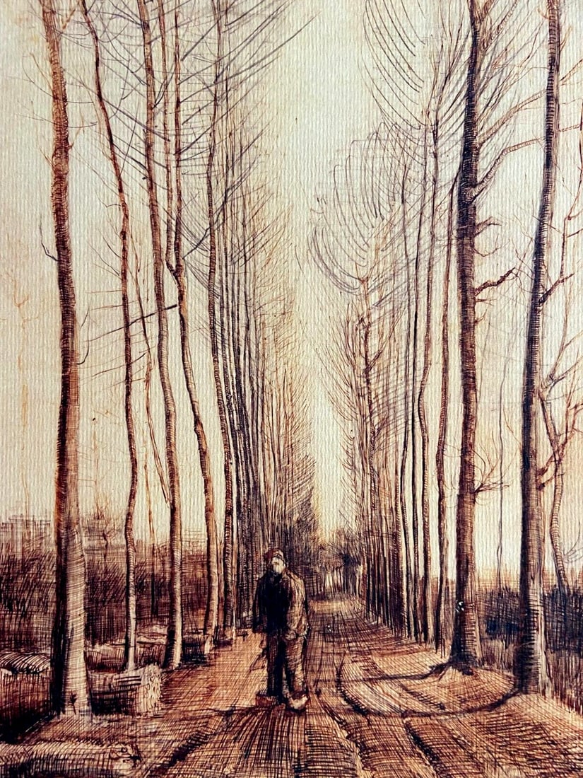 Vincent Van Gogh Museum Lithograph From A Painting Coa Signed Op Edvard Munch: Vincent Van Gogh " Viale dei Poppi " Lithograph of an original work of 1884 by Maestro Vincent Van Gogh, printed in 1973 by the Van Gogh Museum, Amsterdam. Signature Vincent Van Gogh on the slab. The