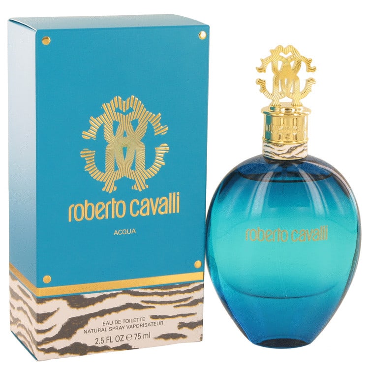 Roberto Cavalli Acqua Perfume By Roberto Cavalli Eau De Toilette Spray: Brand: Roberto Cavalli Size: 2.5 oz Eau De Toilette Spray Grams: 400 Type: Eau De Toilette Spray Fragrance: Perfume for Women Product Disclaimer: Authentic fragrances; some boxes may show shelf wear.