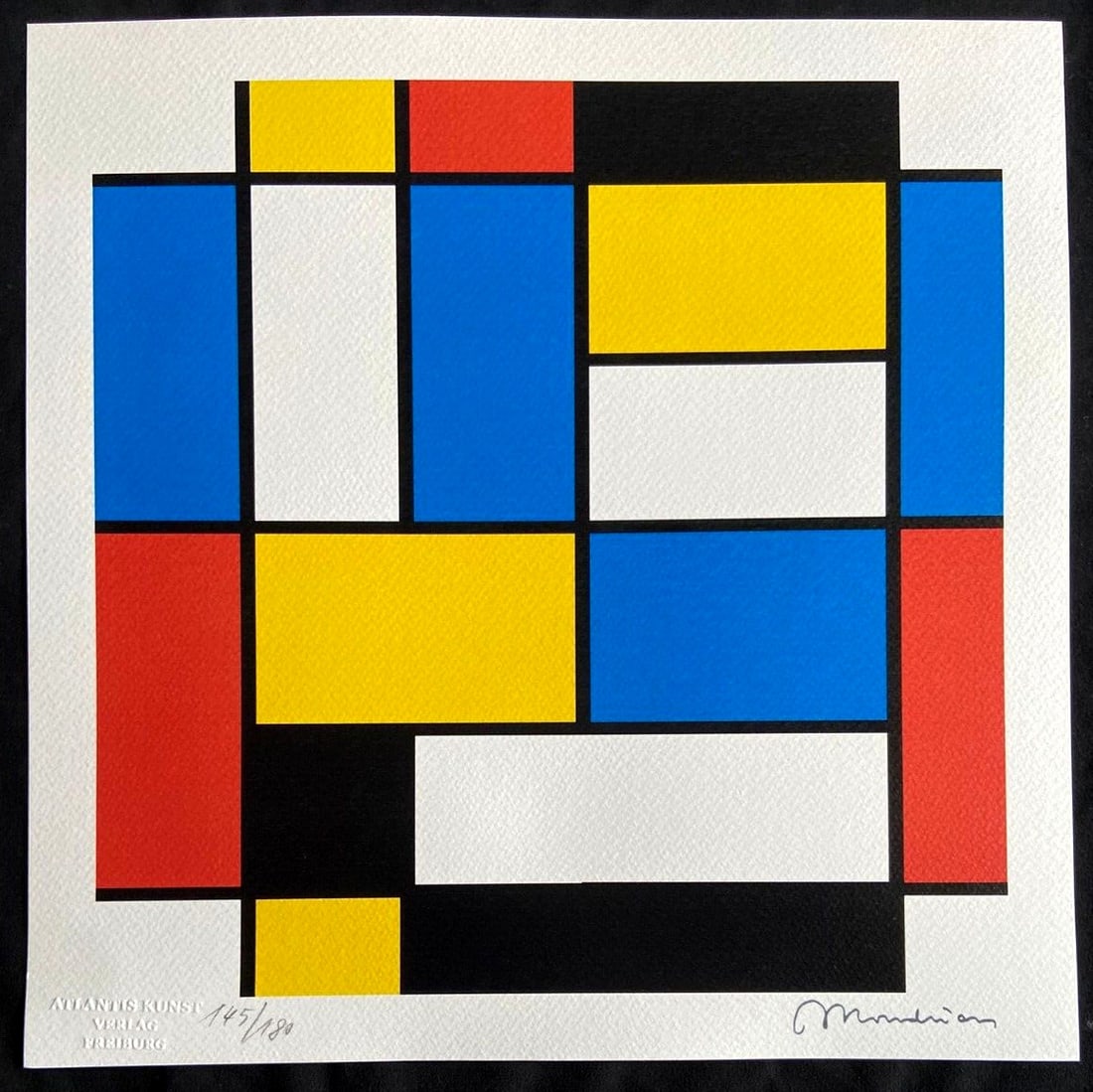 Piet Mondrian Lithograph Coa Signature And Stamp (1 of 9)