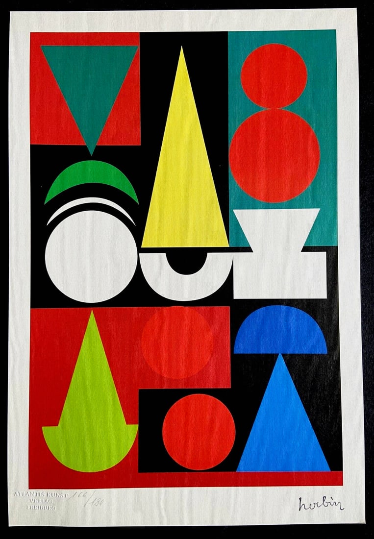 Auguste Herbin Lithograph Hand Numbered Coa (1 of 10)