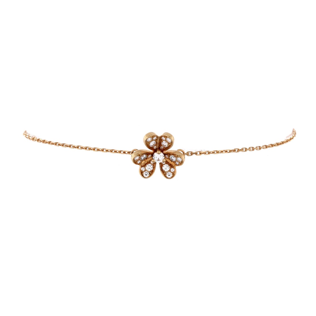 Van Cleef & Arpels Frivole Bracelet 18K Yellow Gold And Pave Diamonds Mini: Brand: Van Cleef & Arpels Main Stone: Diamond Metal: 18K Yellow Gold Metal Purity: 18K Style: Bracelet Type: Bracelet Color: Yellow Gold Material: 18K Yellow Gold Diamond Model: Frivole Bracelet 18K Y