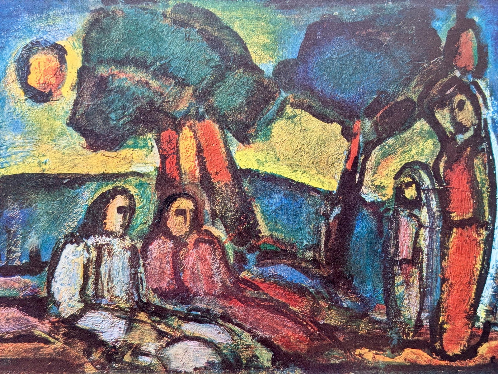 Georges Rouault, Puits de Jacob, Stella Vespertina, Hliogravure: Georges Rouault, Puits de Jacob, Stella Vespertina, Hliogravure Georges Rouault's hliogravure 'Puits de Jacob, Stella Vespertina' is printed on vlin pur fil du Marais paper, with the overall size of 1