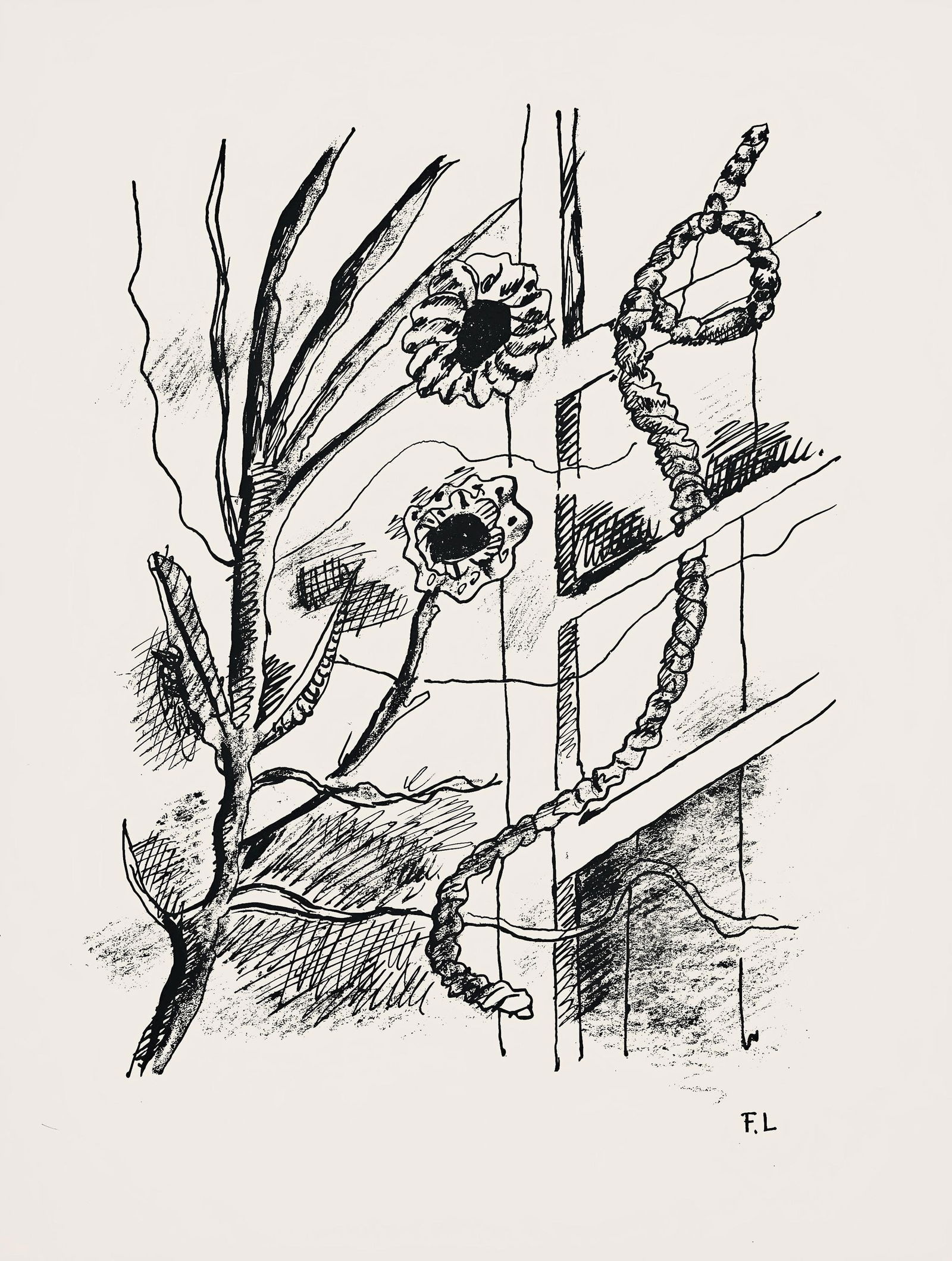 Fernand Lger, Composition (Saphire 24-38), Les Illuminations, Lithograph (1 of 7)