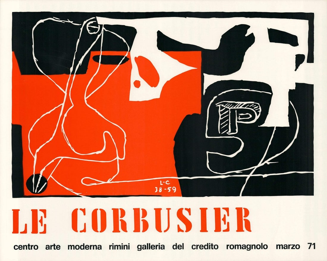 LE CORBUSIER Les ds sont jets " Offset Lithograph Modernism Le (1 of 4)