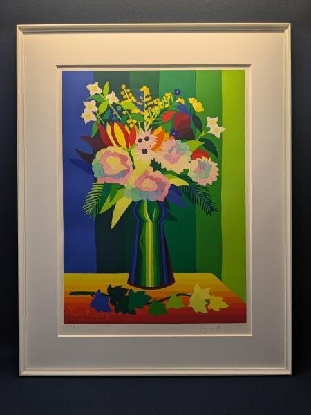 Ay-o "Flowers of Rousseau" 1988 Edition, autographed and framed (1 of 4)