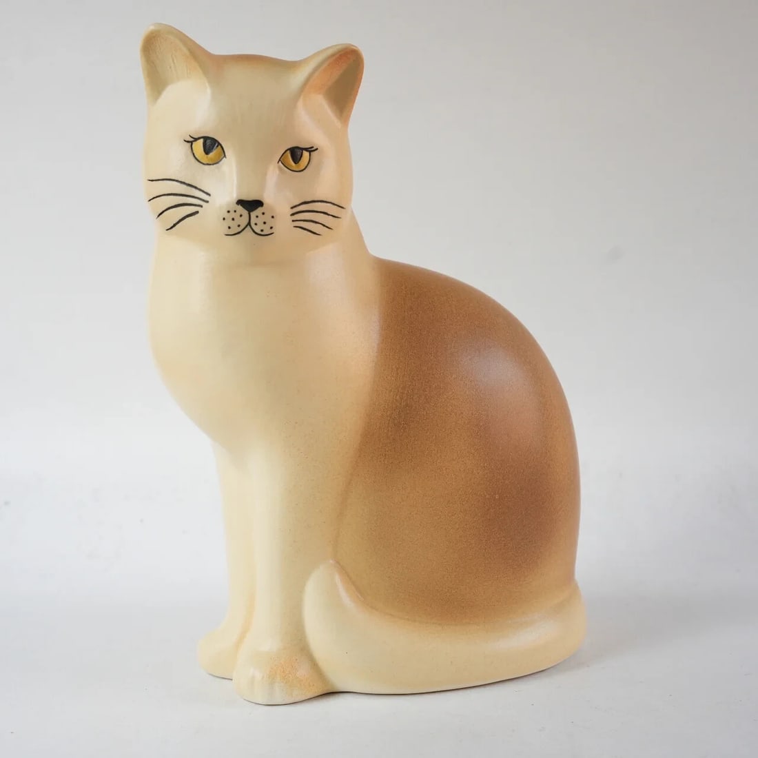 Lisa Larson Cat Mans Maxi Brown and white cat, circa 1995, Sweden (1 of 6)