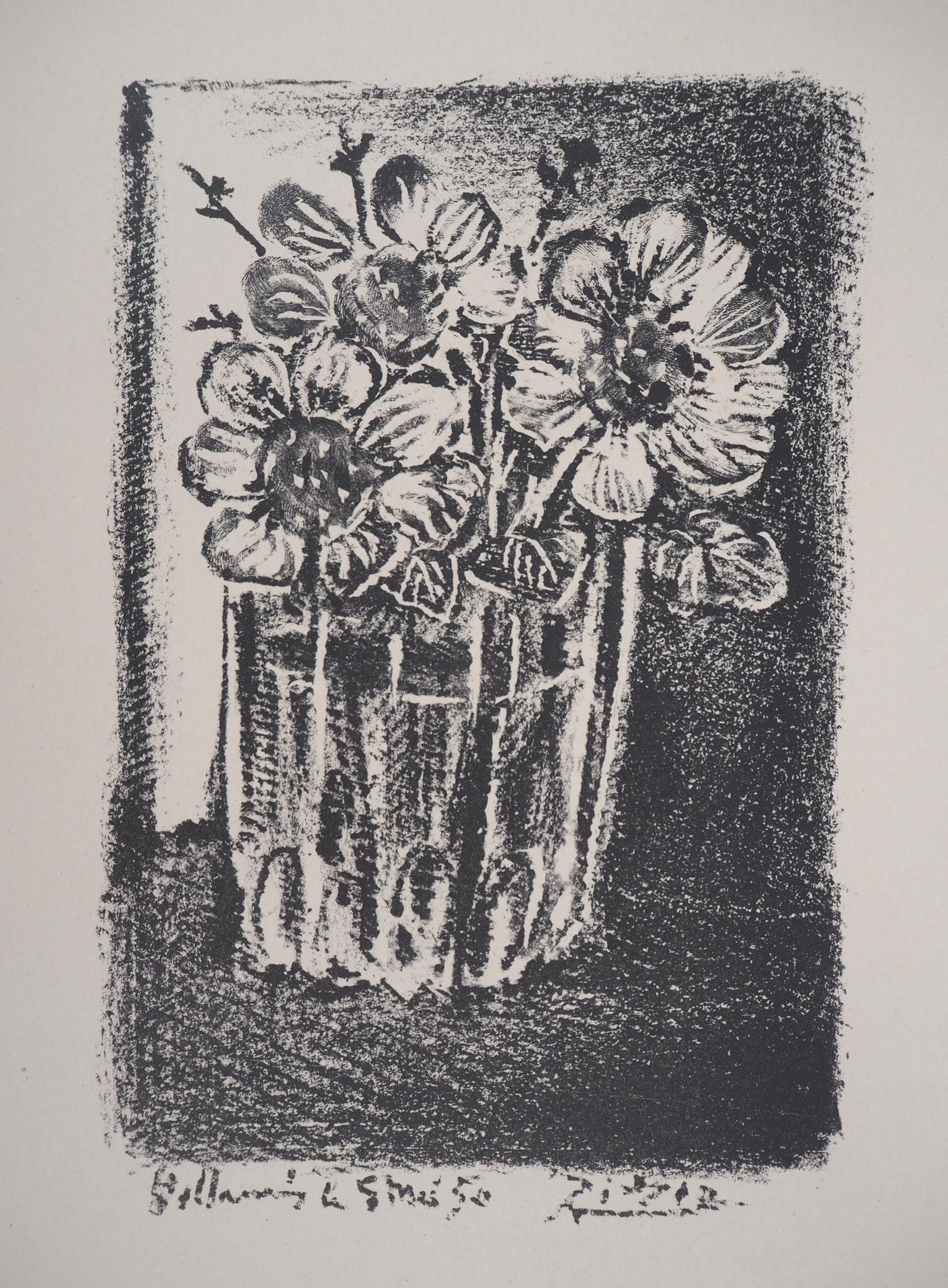 Pablo Picasso, Composition (Cramer 58; Mourlot 189), Une visite a Vallauris, Lithograph (1 of 8)