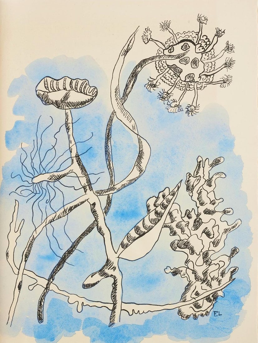 Fernand Lger, Composition (Saphire 24-38), Les Illuminations, Lithograph (1 of 7)