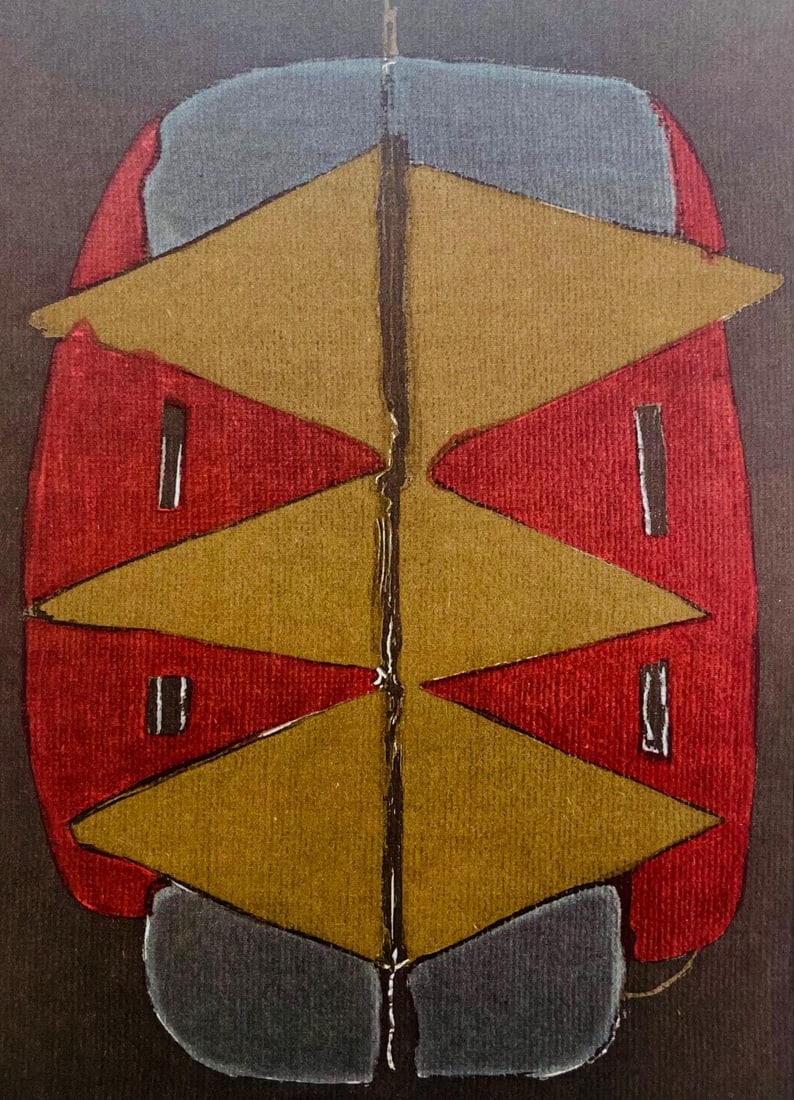 Georges Braque, Composition, Derrire le miroir, Lithograph: Georges Braque, Composition, Derrire le miroir, Lithograph Georges Braque's lithograph 'Composition, Derrire le miroir' on vlin paper, measuring 15 x 11 inches, is in excellent condition and unsigned,