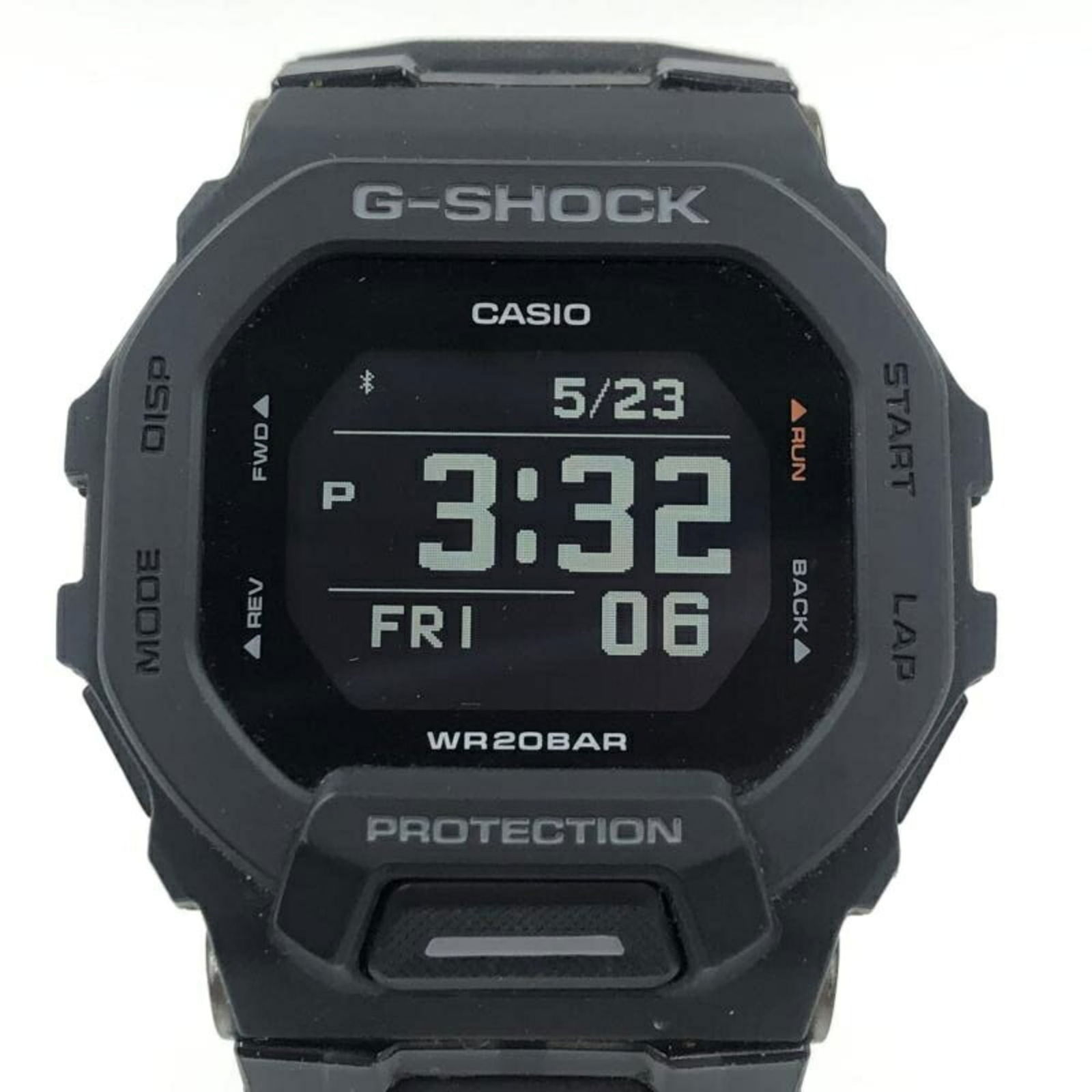 Casio G-SHOCK GBD-200 Black Quartz Watch: Casio G-SHOCK GBD-200 Black Quartz Watch The Casio G-SHOCK GBD-200 is a black quartz wristwatch designed for men, in used but good condition with some visible wear. It combines durability with modern