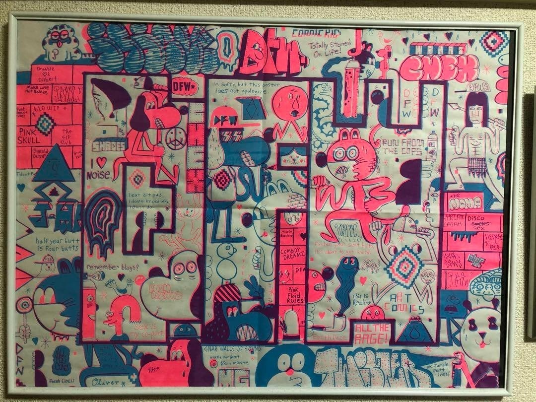 Barry McGee DFW Comics Poster: Barry McGee DFW Comics Poster Barry McGee DFW Comics Poster is a medium-sized art poster made of paper, originating from Japan. Item Specifics: Artist: Barry McGee Type: Poster Size: Medium Theme: Art