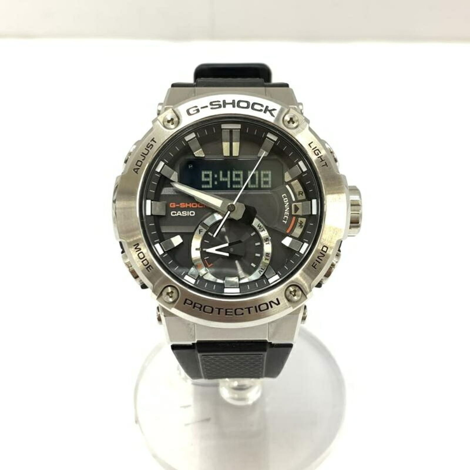 Casio G-SHOCK watch GST-B200-1AJF: Casio G-SHOCK watch GST-B200-1AJF Used Casio G-SHOCK wristwatch model GST-B200-1AJF for men, with a 50mm case diameter and a wrist size of 19.5cm, showing signs of wear. Item Specifics: Brand: Casio T