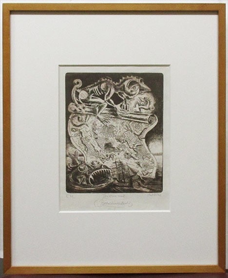 Jiri Havlicek "Beda Wunderland" 1978 Etching E.A. Signed Surrealist Czech Art (1 of 10)