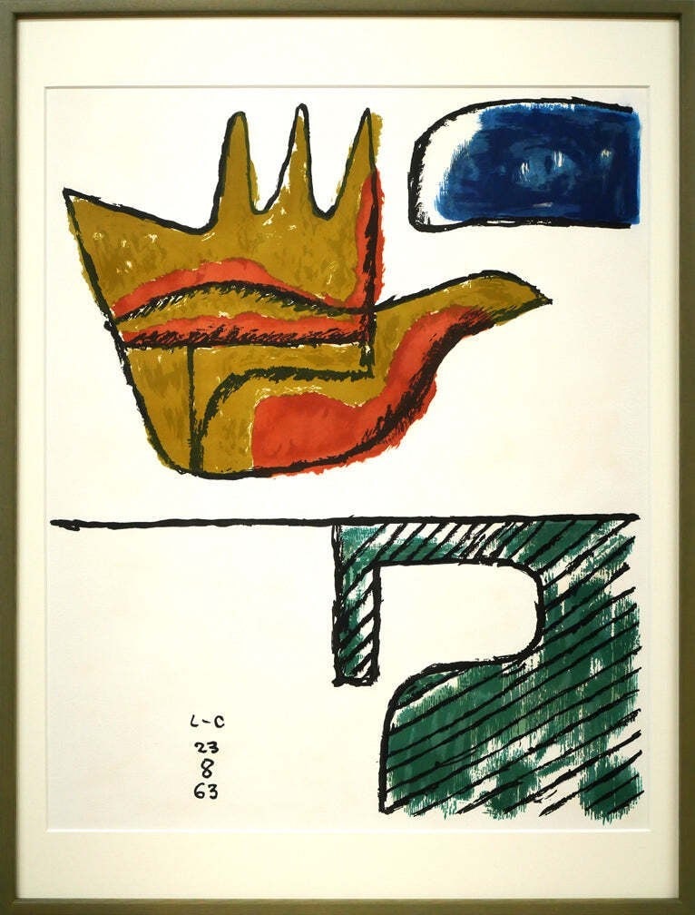 Le Corbusier La Main Ouverte Lithograph 1963 Open Hand Signed in Plate (1 of 9)